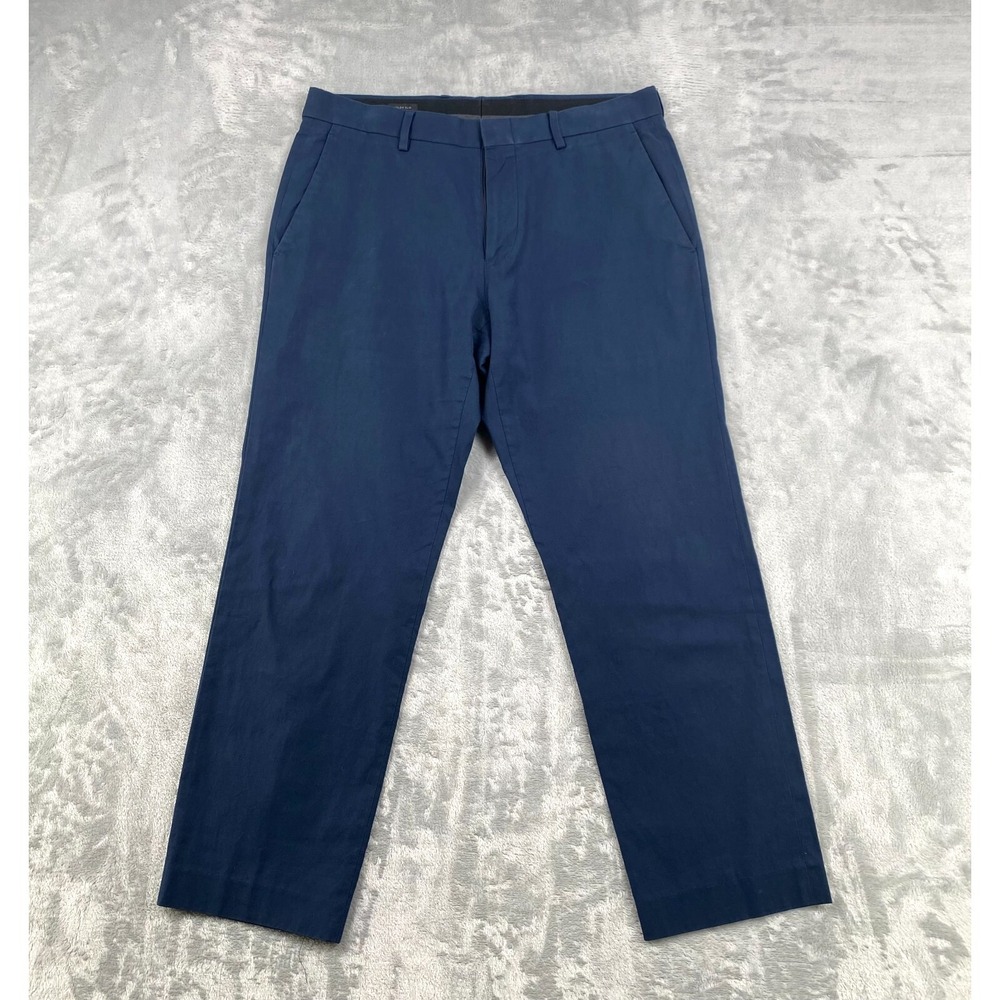 J Crew Ludlow Slim Mens 30x30 (30x26) Blue Tessuti Carpini Chinos Flat Front
